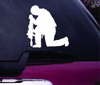 Dabbledown Soldier Kneeling Decal Sticker Vinyl Decal Sticker Art Graphic Stickers Laptop car Window