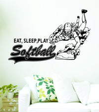 Dabbledown Decals Eat Sleep Play Softball Version 204 Decal Sticker Wall Boy Girl Teen Child