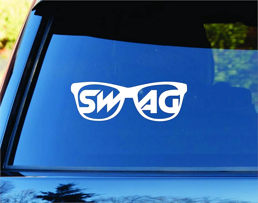 Dabbledown Swag Sunglasses JDM Car Truck Window Windshield Lettering Decal Sticker