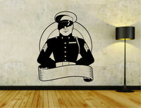 Military Service Branch Soldier in Uniform Vinyl Wall Decal Sticker Car Window Truck Decals Stickers Military30OCC4 23x28