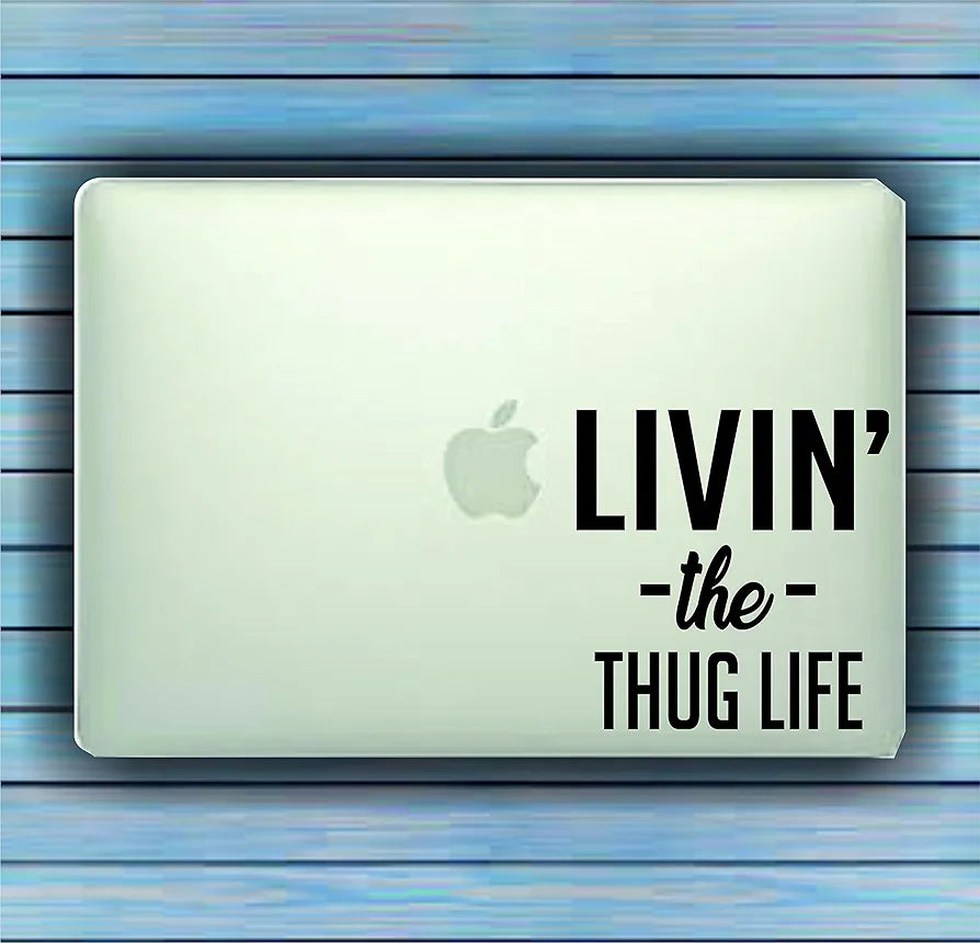 Dabbledown Decals Livin' The Thug Life Car Window Windshield Lettering Decal Sticker Decals Stickers Girl JDM Drift