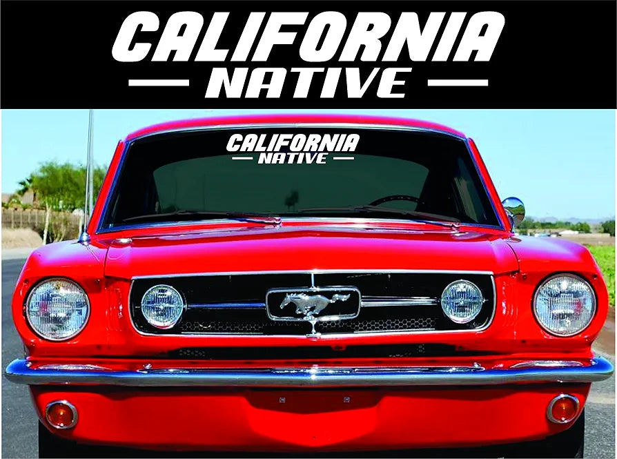 Dabbledown Decals California Native Extra Large Version Car Window Windshield Banner Lettering Decal Sticker Decals Stickers Girl JDM Drift