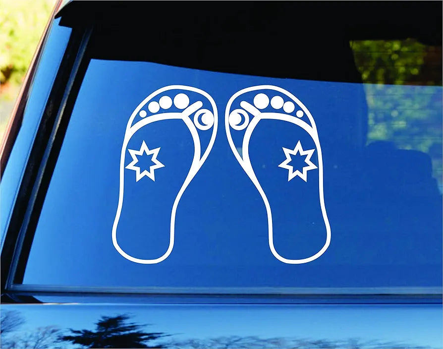 Flip Flops JDM Car Truck Window Windshield Lettering Decal Sticker