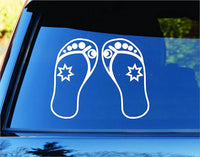 Flip Flops JDM Car Truck Window Windshield Lettering Decal Sticker