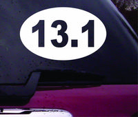 13.1 10k Running Euro Oval Decal Sticker Vinyl Decal Sticker Art Graphic Stickers Laptop Car Window