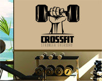 Dabbledown Fitness Stronger Everyday Dumbell Inspirational Quote Window Lettering Decal Sticker Decals Stickers