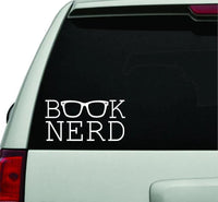 Book Nerd with Glasses Vinyl Car Window Decal, Windshield Sticker