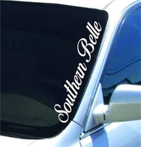 Southern Belle 3.5 x 22 Inch Vinyl Car Window Decal, Windshield Sticker