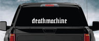 Deathmachine Black 6 x 36 Inch Vinyl Car Window Decal, Windshield Sticker