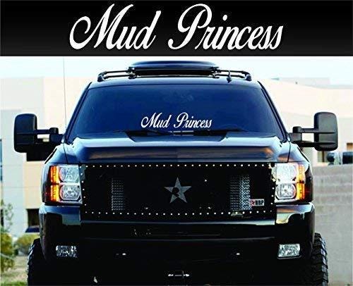 Mud Princess Extra Large Vinyl Windshield Banner Decal, Car Window Sticker