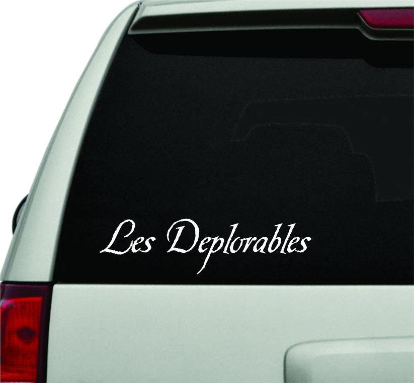 Les Deplorables Spanish Large Vinyl Windshield Banner Decal, Car Window Sticker