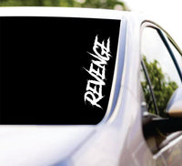 Revenge 5 x 22 Inch Vinyl Car Window Decal, Windshield Sticker