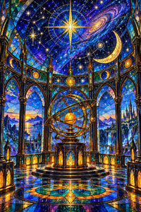 Starglass Observatory Canvas Wall Art | Cosmic Fantasy Decor