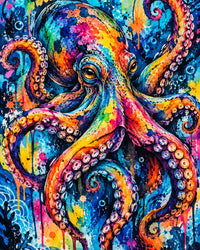 Prismatic Octopus Canvas Wall Art | Ocean Decor | 16x20 or 24x36