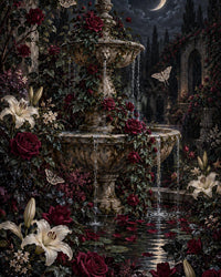 Nightshade Garden Canvas Wall Art | Gothic Decor | 16x20 or 24x36
