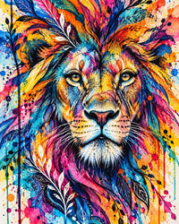 Electric Lion Canvas Wall Art | Animal Decor | 16x20 or 24x36